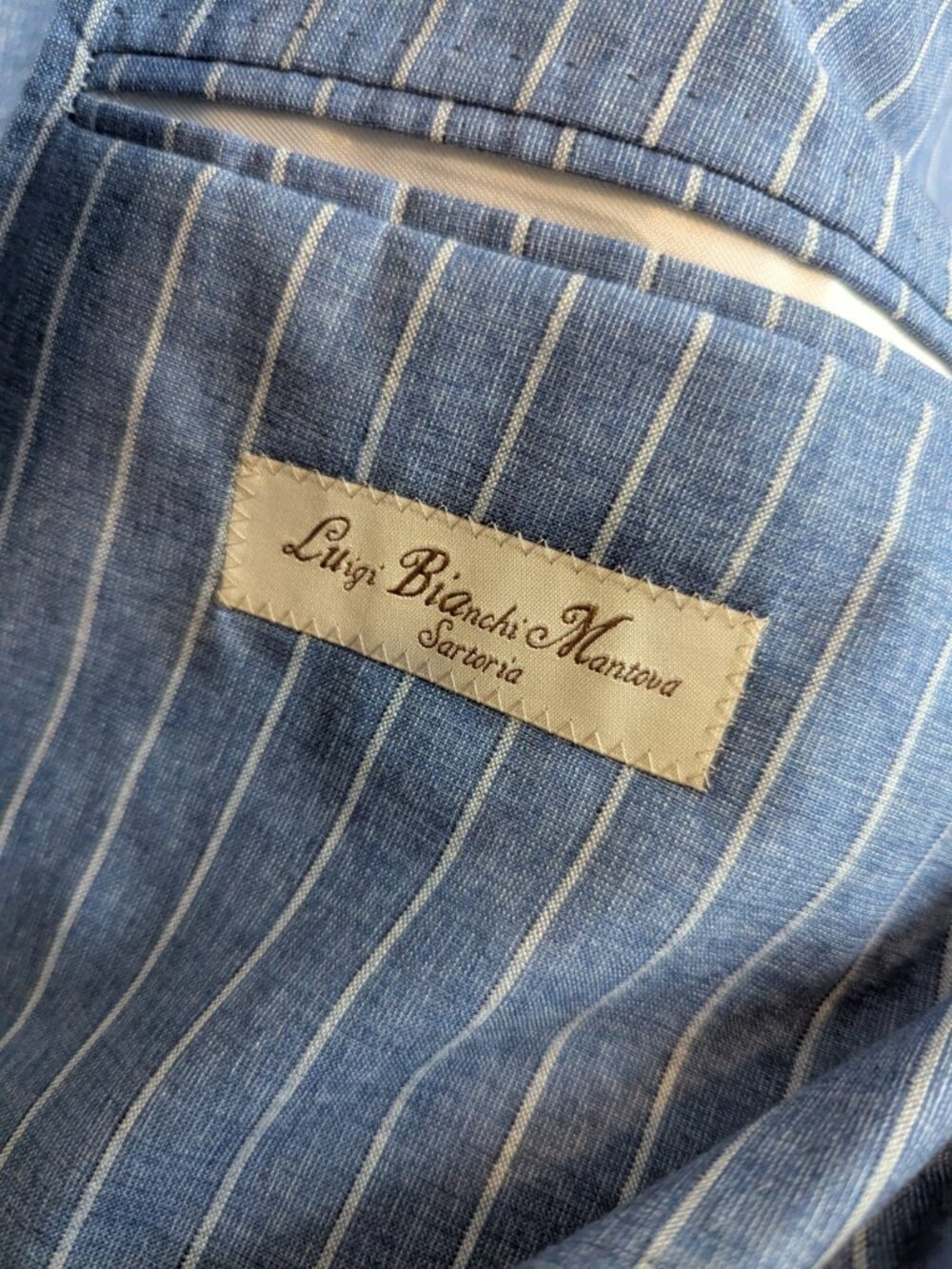 LUIGI BIANCHI MANTOVA - Wool blend striped jacket - Sz 50R - Picture 5 of 8